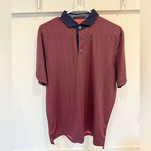 Greyson Men's Polo Shirt in Red and Navy